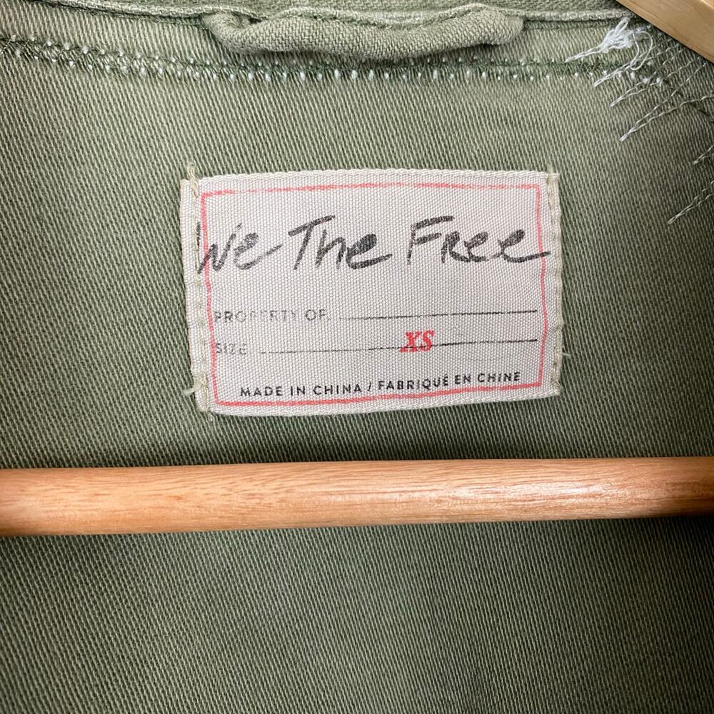 We The Free - Free People Spruce Military Shirt Jacket - Moss - Size XS - Picture 11 of 12